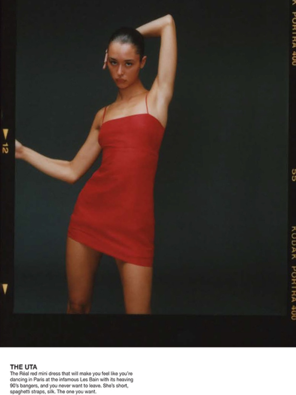 Realisation Par Red Spaghetti-Strap Mini Dress